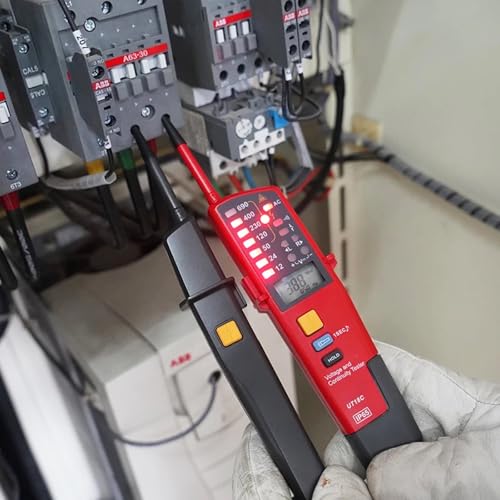Image of UT18C Voltage Tester, Professional Continuity Tester, IP65 Waterproof Phase Rotation Meter, Multifunctional Electrical Circuit Voltage Meter Tester, LCD Display, Automatic Range, AC /DC 12V-690V