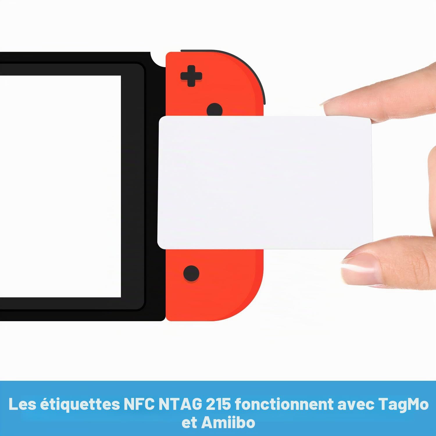 NTAG215 NFC Cartes, PVC Cartes NTAG 215 NFC Étiquettes Blanches Compatibles avec Tagmo et Amiibo pour Tous les Smartphones et Appareils Compatibles NFC (20 Pièces)
