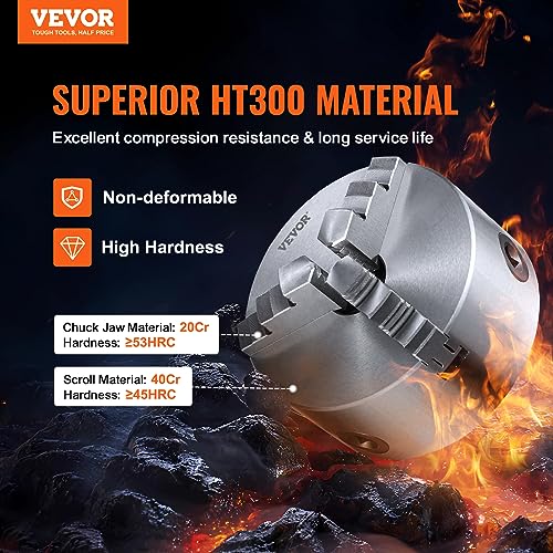 Vevor K11-100 3-Jaw Lathe Chuck, 4'', Self-Centering Lathe Chuck thumb #1