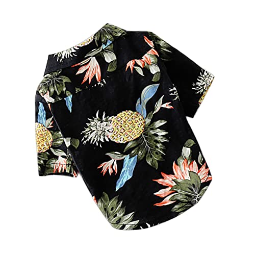 TOYANDONA de Verano para Mascotas Azul Marino Blusa Hawaiana Transpirable para Perros Ropa de Moda para Cachorros