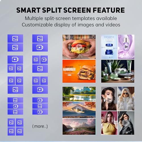 Image of 32-inch Digital Signage Display, 2K Touchscreen FHD LCD Screen Indoor Floor Standing Kiosk Stand, Auto Media Android OS Display Advertising Player Poster with Remote Control, HDMI /WiFi /USB