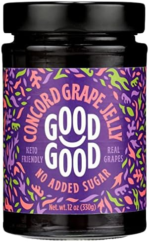 GOOD GOOD Chili Fig Jam - No Added Sugar, Low Calorie, Keto & Diabetic Friendly - 7.4oz Jar
