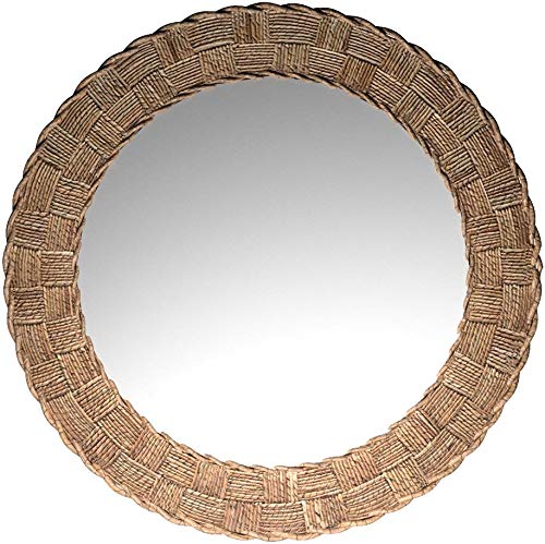 KOUBOO Round Rope Wall Mirror, Chequered