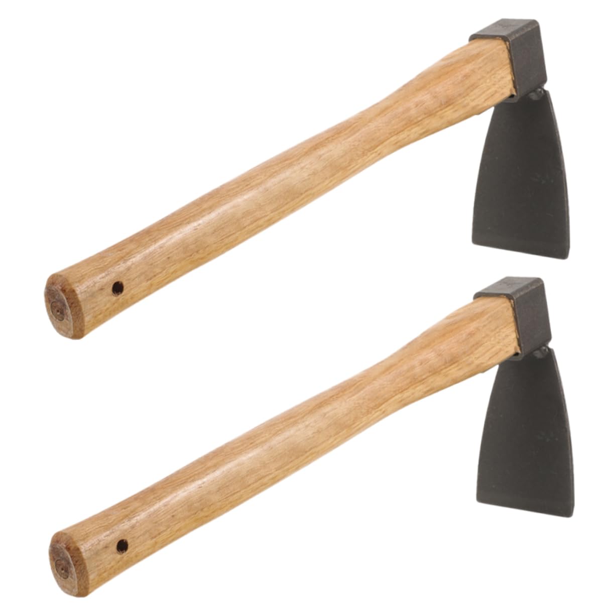 Angoily 2Pcs Garden Hoe with Wooden Handle Multi Functional Weeding Tool for Efficient Soil Digging Planting and Gardening Ergonomic Design for Easy Use and Versatile