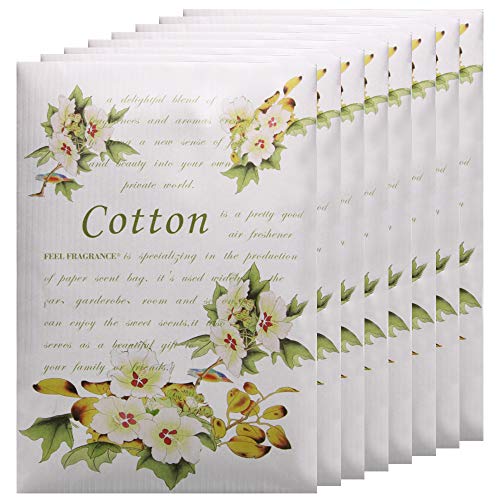 Feel Fragrance Scented Sachets for Drawer,Lot of 8 (Cotton)