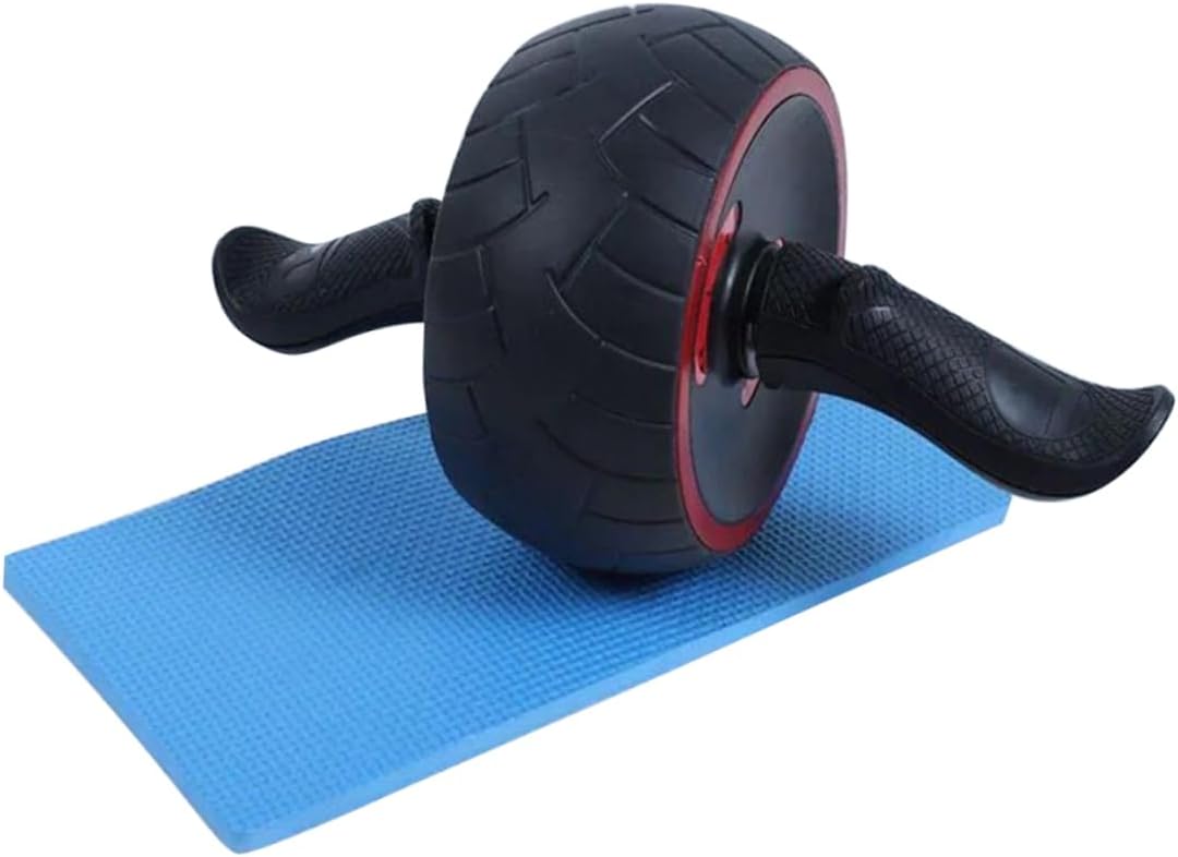 Kisangel Rubber Ab Wheel Roller Abdominal Exercise Trainer Core Knee Mat Muscle Training Tool Fitness Device