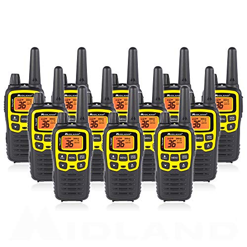 Midland T61Vp3 36 Channel Frs Two-Way Radio - Up To 32 Mile Range Walkie Talkie - Yellow/Black (Pack Of 12) #TOP10
