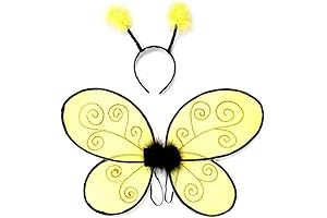 Bumble Bee Wings with Headband for Vivid Costume Play
