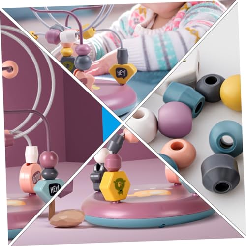 Toyvian 2 Peças Blocos De Construção Multifuncionais De Pista Dupla Enrolados Em Contas Cubo De Ativ