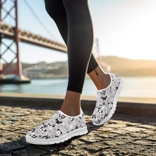 Image of Jeiento Cute Dog Women's Casual Slip On Shoes Loafers Sneakers for Women