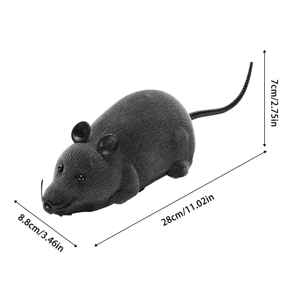 FAKKA Ratto Telecomandato Topo Robotico per Gatto - Giocattolo Interattivo Mouse Elettronico Senza Fili e Senza Batteria