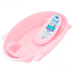 Banheira Prime Baby Com 2 Assentos Recém Nascido 0 a 5 Anos Ergonômica Antiderrapante Confortável e Segura Até 30kg Plástico Atóxico Anatômico (Rosa)
