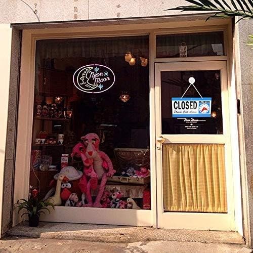 DGQ Business Hour Open Closed Sign & Push Pull Door Signs – Bundle of Office Hours Sign Will Return Clock with Suction Cups for Door Window Businesses Stores Restaurants Bars Salon Shops