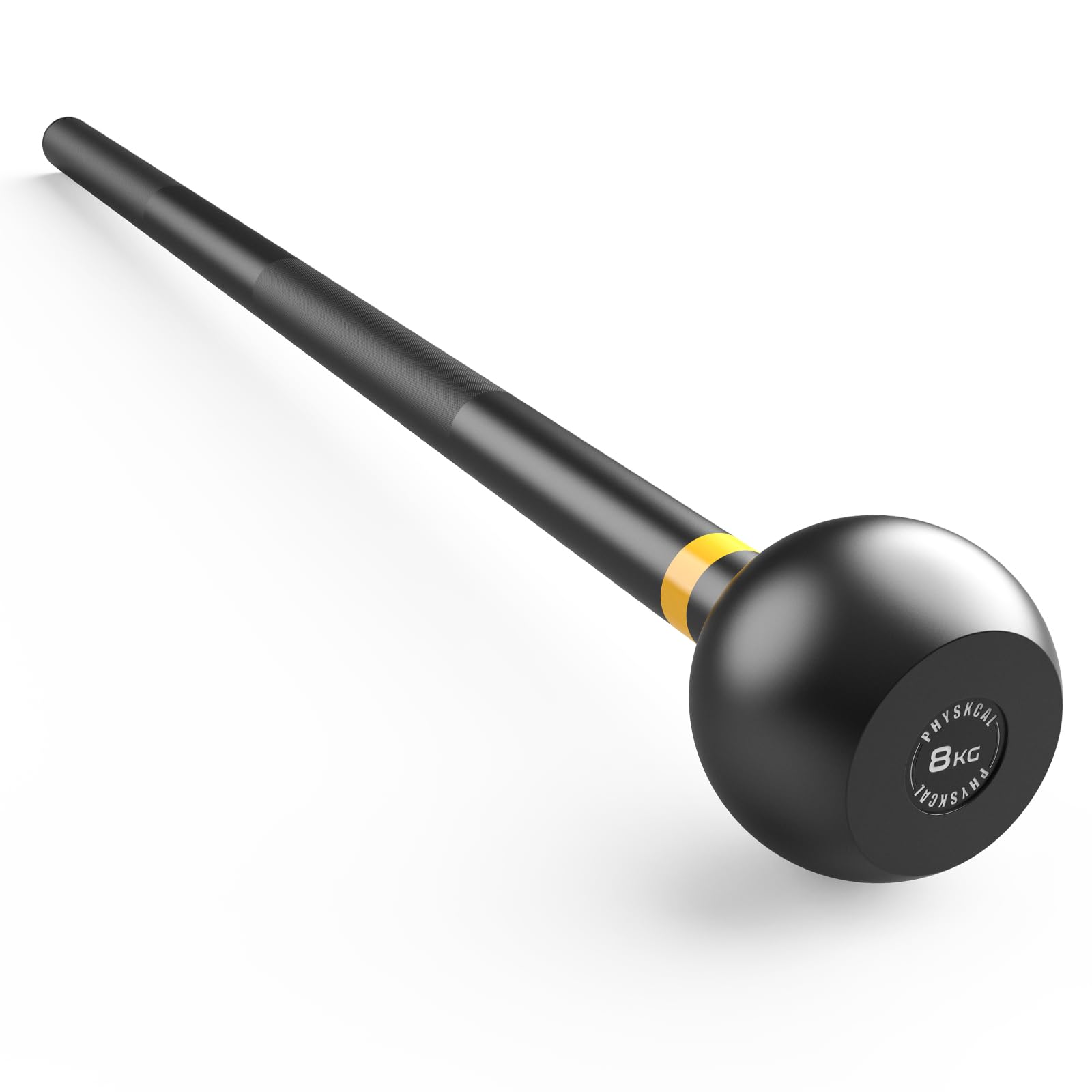 PhysKcal Steel Mace Bell Club, campane da maza in acciaio, mazze indiane, campane da maza con impugnatura zigrinata per l'allenamento della forza di tutto il corpo e la mobilità articolare