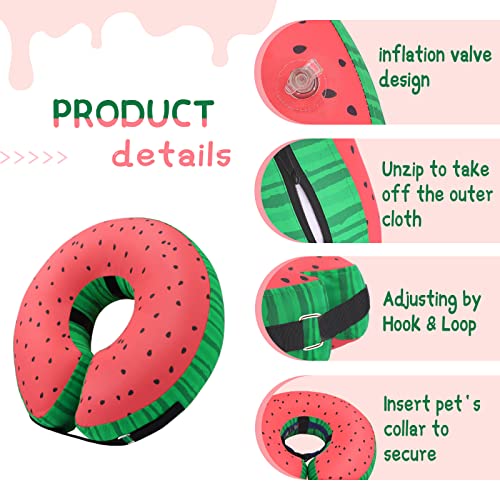 Image of Supet Inflatable Dog Cone Collar for Large Medium Small Dogs, Soft Cone Collar for Dogs Cats, E Collar Pet Neck Donut Dog Cone Alternative After Surgery