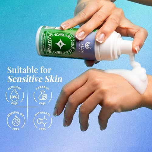 Image of HUMAN ELEMENT AcneCare Pore Cleansing Foam Wash - Deep Cleansing, Oil Control & Acne-Fighting Face Wash for Oily & Acne-Prone Skin | Daily Gentle Exfoliation & Hydration with Salicylic Acid, Glycolic Acid & Amino Acids | 150 ML