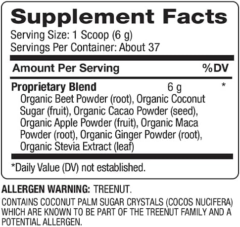 BareOrganics Energy & Stamina Blend Powder, Organic Superfood, Vegan Dietary Supplement, 8 Ounces - Image 2