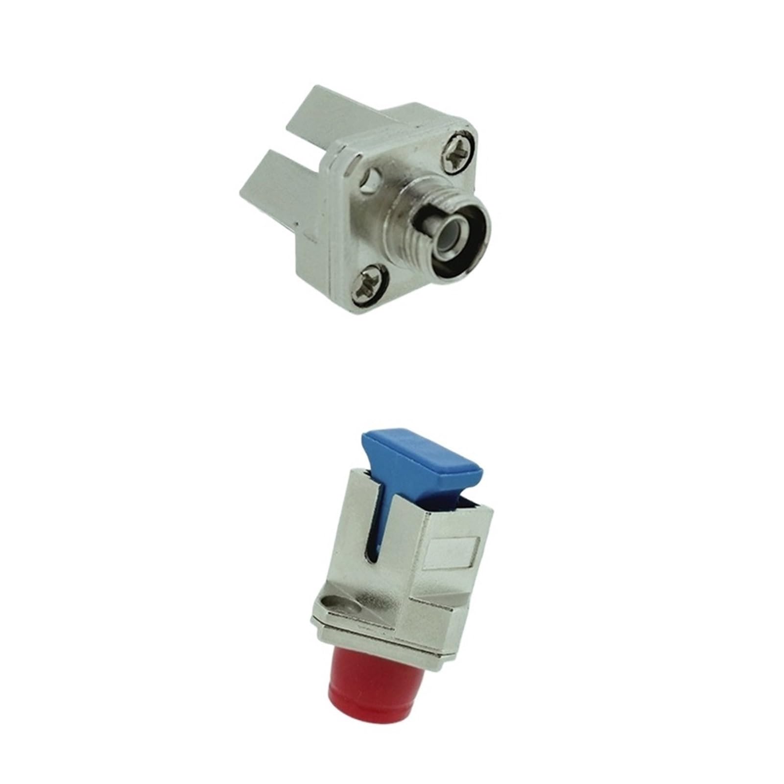 Adaptateur SC-FC 5 pièces Coupleur de Fibre Optique Duplex simplex 2 cœurs SM MM Connecteur FTTH monomode FC-SC(Red)