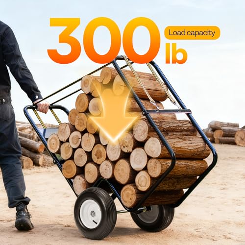 VIVOHOME Firewood Cart XL with 12.4