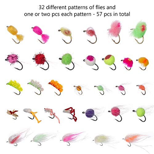 image for BASSDASH Fly Fishing Flies Kit Fly Assortment Trout Bass Fishing with 