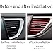 Luminuti 1 Pack 20 Pcs Car Air Conditioner Air Outlet Decorative Strips, Universal for Car Car Vent Accessories,Suitable for Most Cars, Trucks, Suvs (Red)