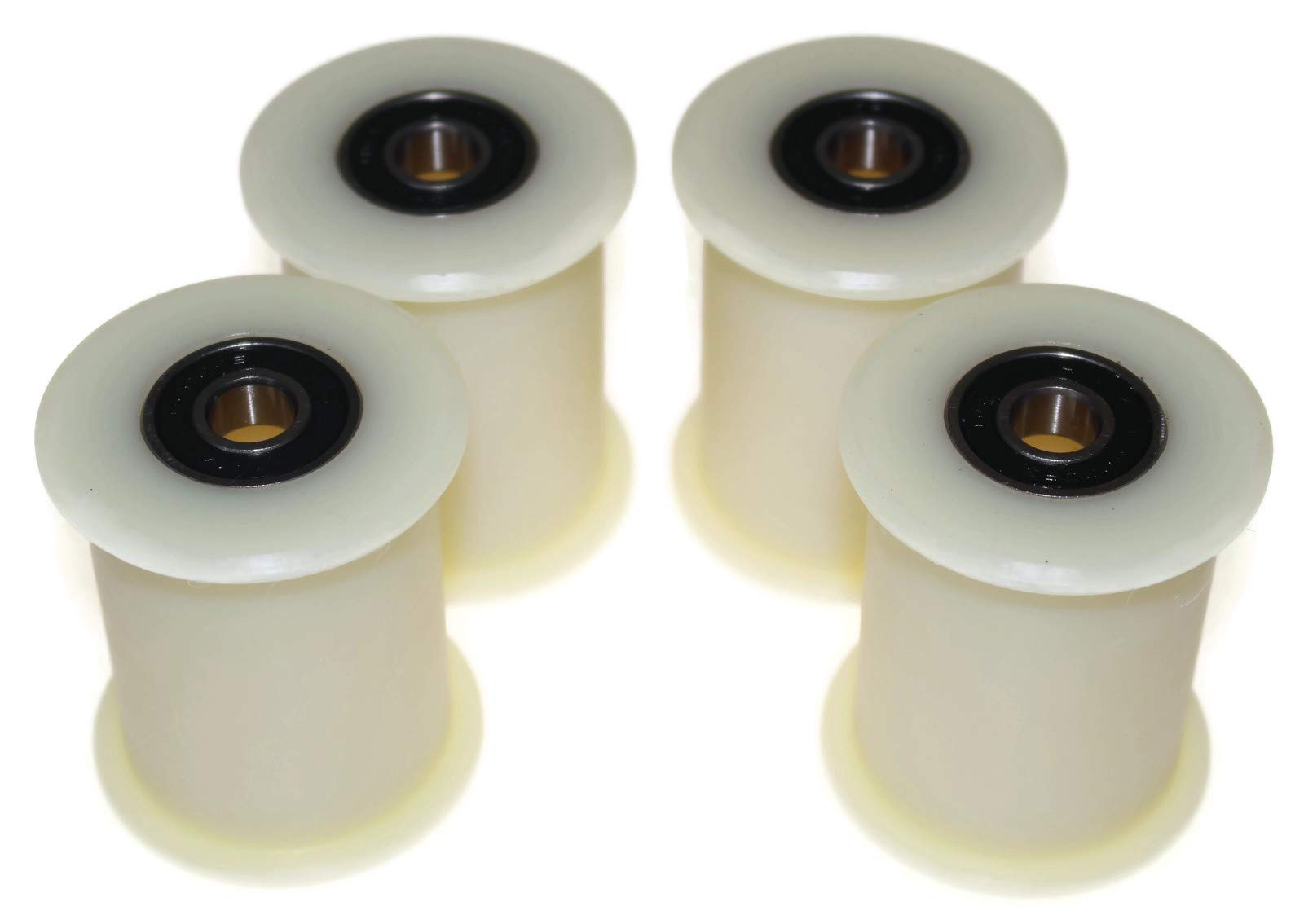 Confezione da 4 tendicinghia in nylon 50 mm diametro 53 mm scanalatura 10 mm cuscinetti lavorati con precisione nell'UE (50-53-10)