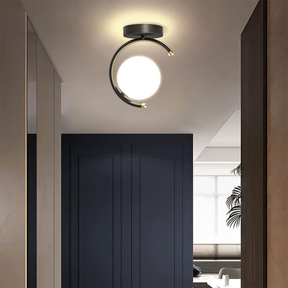 Lampa Sufitowa Globe Led-plafondlamp Moderne glazen bol Dicht bij plafondlamp Armatuur Postmoderne kleine plafondlamp voor eetkamer Keuken Café Bar Hal Biuro