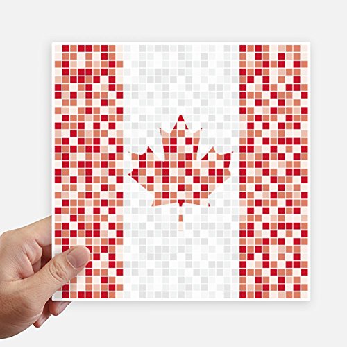 Sticker Canada feuille d'érable mosaïque pour masquer les rayures de valise et pc portable - 2