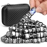 Magnet Stone Fidget Toys for Adults, Fidget Mangetic Rock Ball with Fiber Case, Magnetic Game Replacement for Ferrite Putty, Executive Office Desk Fridge Decoration Stress Relief Gift