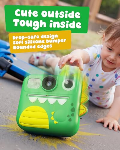 KOKODI Kids Camera Instant Print, Toddler Cameras Christmas Birthday Gifts for Girls Age 3-12, Digital Video Instant Printable Camera for Kids,Toys for Ages 5-7 Girls (Green) — view 6