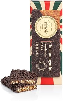 ChocoNougatine Snack - Dark Chocolate - Caramelised PGI Piedmont Hazelnuts, 35 g - Snack Idea - Gluten Free - Vegan