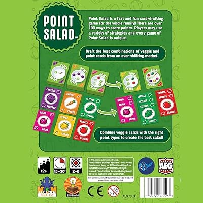 AEG & Flatout Games | Point Salad - Award-Winning Card Drafting Game for the Whole Family | Easy to Learn | Quick to Play | 2-6 Players | Ages 10+