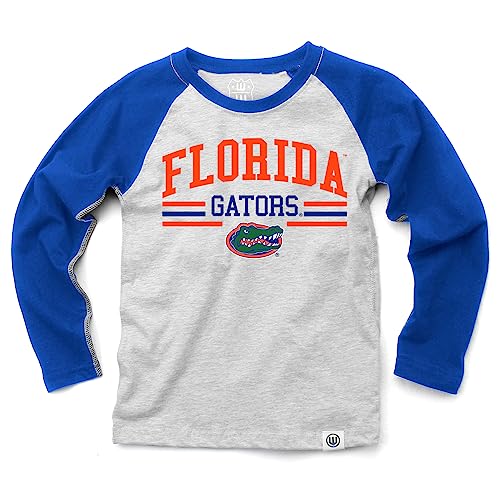 Wes and Willy NCAAA Kids LS Raglan Tee,Florida Gators,5,Blue Moon