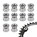 NewZC 10 Piezas M8 Rueda de Cadena Tuercas Tornillos Plato Bicicleta Tornillos de Manivela para Bicicletas de Carretera de Montaña BMX MTB Fixie -M8 7.5MM/6.5MM,7.5/8.5MM