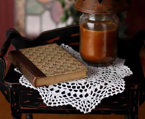 Package of 12 Hand Crocheted Round White Doilies - 100% Cotton- 10" Round Diam.