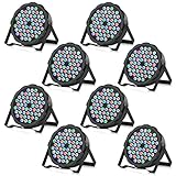 Eyourlife LED Stage Lights 8pcs 54X3W LED DJ PAR Light RGBW 162Watt DMX 512 Stage Lighting Disco Projector for Home Wedding Party Church Concert Dance Floor Lighting