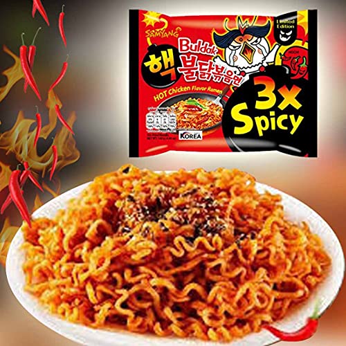 Buldak Samyang Buldak Fire Chicken Noodles 3X Spicy (Pack of 5)