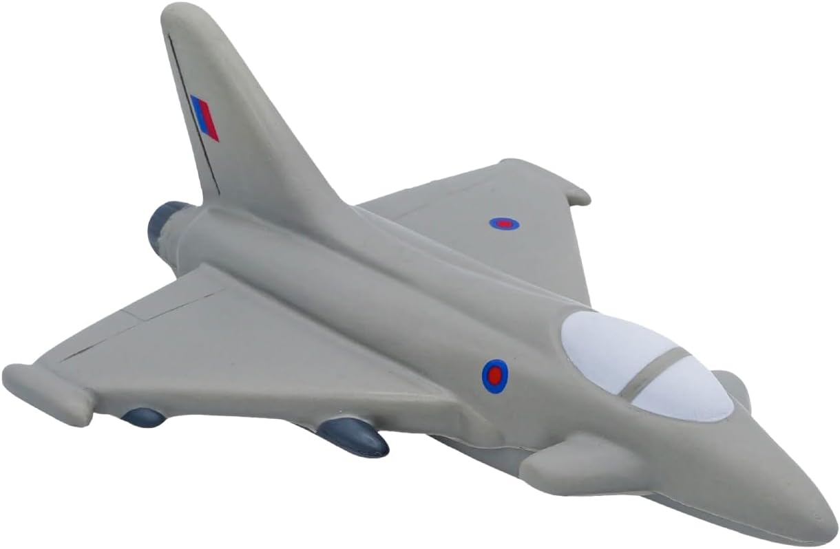 Typhoon Fighter Jet Aircraft Fidget Toy - Squishy Foam Stress Reliever - Iconic Plane Aviation gift for adults and kids