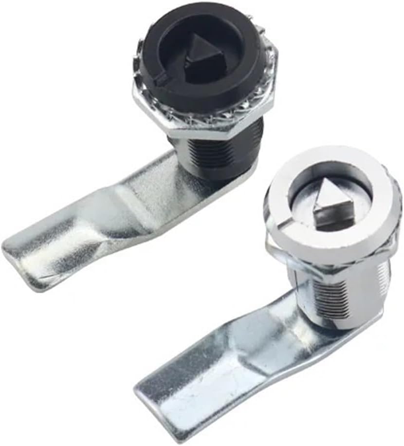 Electrical Cabinet Industrial Equipment Standard Chassis Cabinet Iron Box Cabinet Door Cylindrical Tongue Lock 1Pcs(Triangle Black)