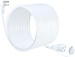 20FT White Outdoor Extension Cord - 16AWG 90Degree Flat Plug Extension Cord,White Garden All Weather Outdoor Extension Cable,16AWG 13Amp 1625Watt Grounded 3Prong SJTW Extension Cable