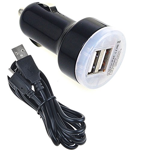 PK Power Car USB DC Adapter + USB Charging Cable for BlueAnt Supertooth BTSVBC3 BTSLBC3 Bluetooth Hand Speaker Phone Speakerphone Auto Vehicle Boat RV Cigarette Lighter Plug Power Supply Cord Cable
