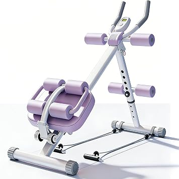 Ab Workout Machine - 5 in 1 Multi-Functional Adjustable Ab Trainer Machine - Foldable Save Space for Home, Knee Protection, Pulling the Rope,Workoutfor Stomach Workout