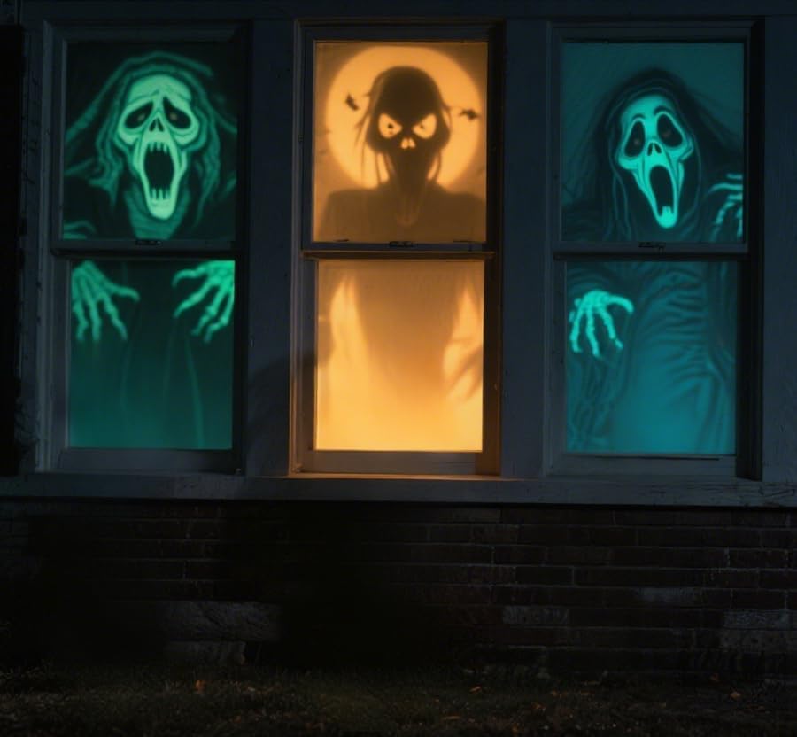 Miniatura 2 de Pantalla de proyección trasera holográfica de 120 pulgadas  Pantalla de proyector plegable y portátil antiarrugas para Halloween, Navidad, fiestas y