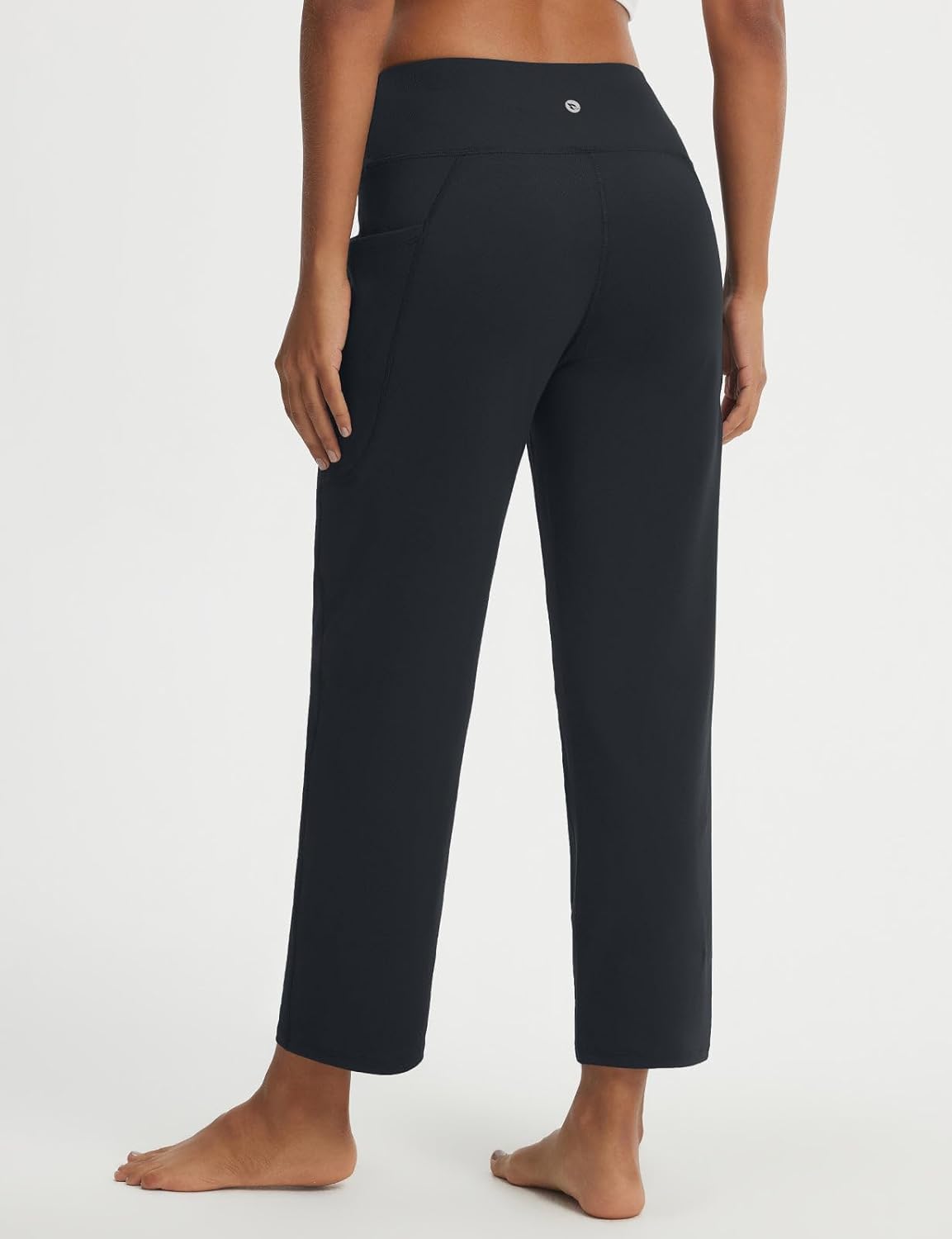 baleaf Womens 25" Yoga Pants Wide Leg Ankle Pant with Pockets High Waist Petite Stretchy Casual Travel - Image 2