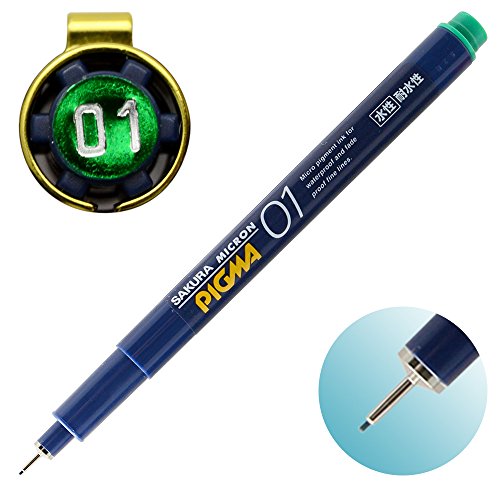 Sakura Pigma Micron feutre vert 01 pour bullet journal et carnet