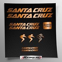 Santa Cruz Fahrrad Aufkleber Set - Selbstklebend Matt Blau