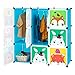 BRIAN & DANY Armadio Modulare Bambini, Portatile Guardaroba, Armadietto in Moduli Plastici, Blu, 110 x 47 x 110 cm