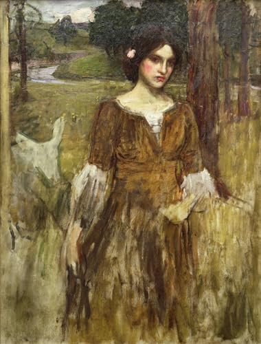 Impression d'art Tête de fille Waterhouse - Tableau sur toile pour une âme romantique