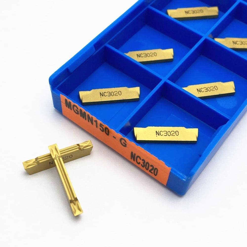 Herramientas de torneado, 10 piezas cortadores insertos herramienta de ranurado MGMN150 MGMN200 MGMN300 MGMN400 NC3020 NC3030 PC9030 Korloy herramienta de torneado de metal de carburo ranurado y ranur