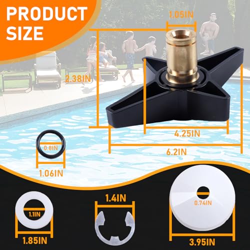 YiYou CX900G Pool Filter Locking Knob & CX900DA Knob Kit Compatible with Hayward Star Clear Plus Cartridge Filter and Separation Tank Models C1200 C12002 C12002S C751 C900 C9002 (6 Pieces)